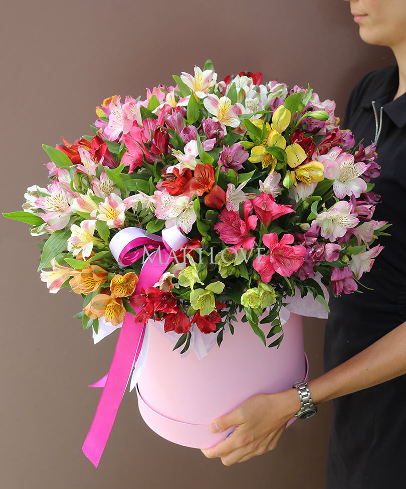 Букет «Кейптаун» в шляпной коробке