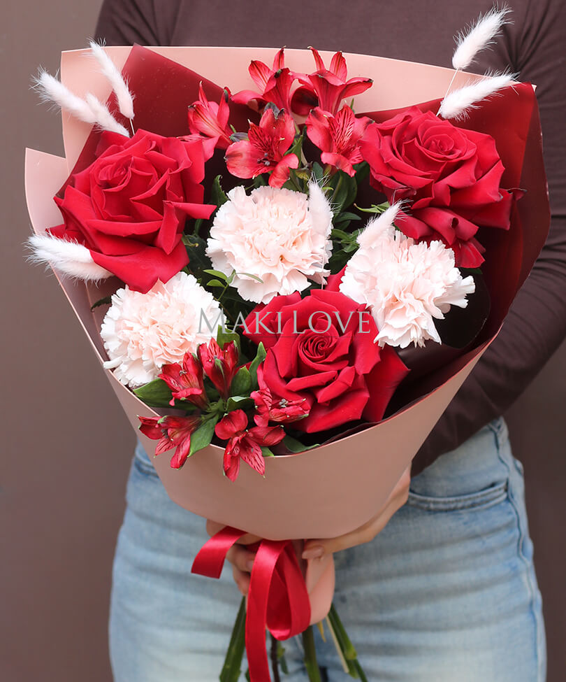 Букет с французскими розами "Секретный сад"