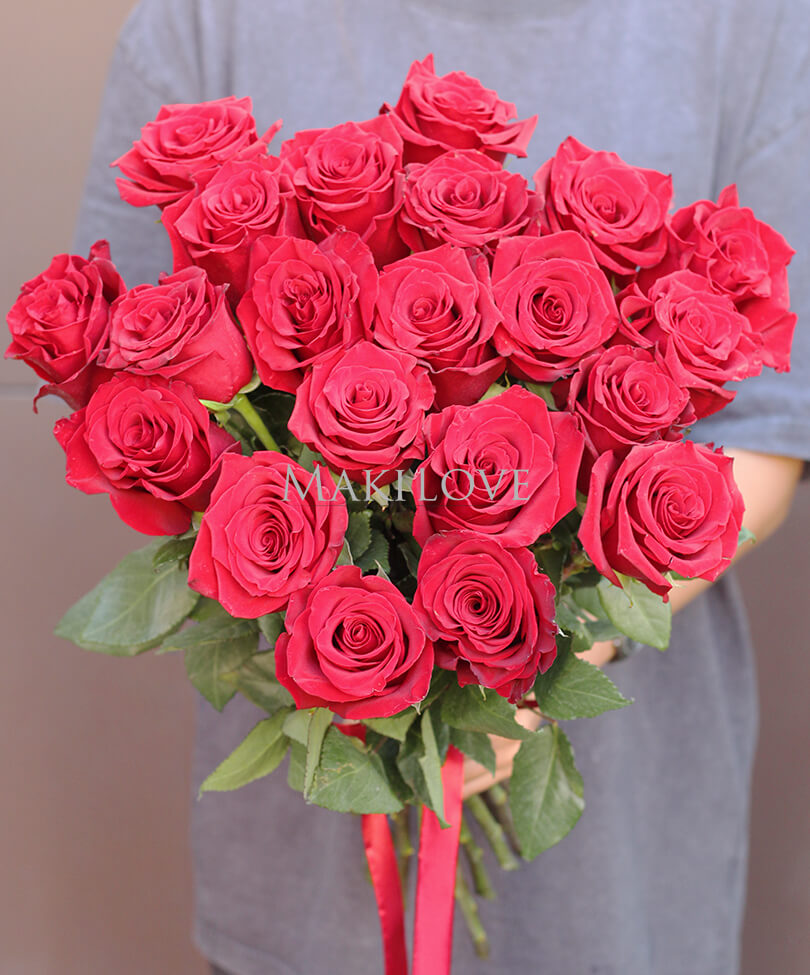 Букет 21 красная роза