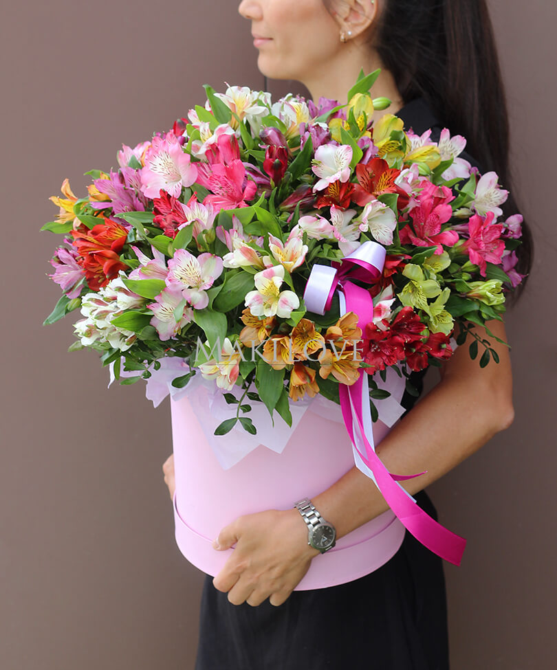 Букет «Кейптаун» в шляпной коробке