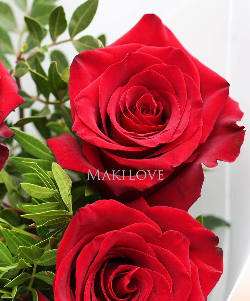 Букет роз «Клубничный пломбир»