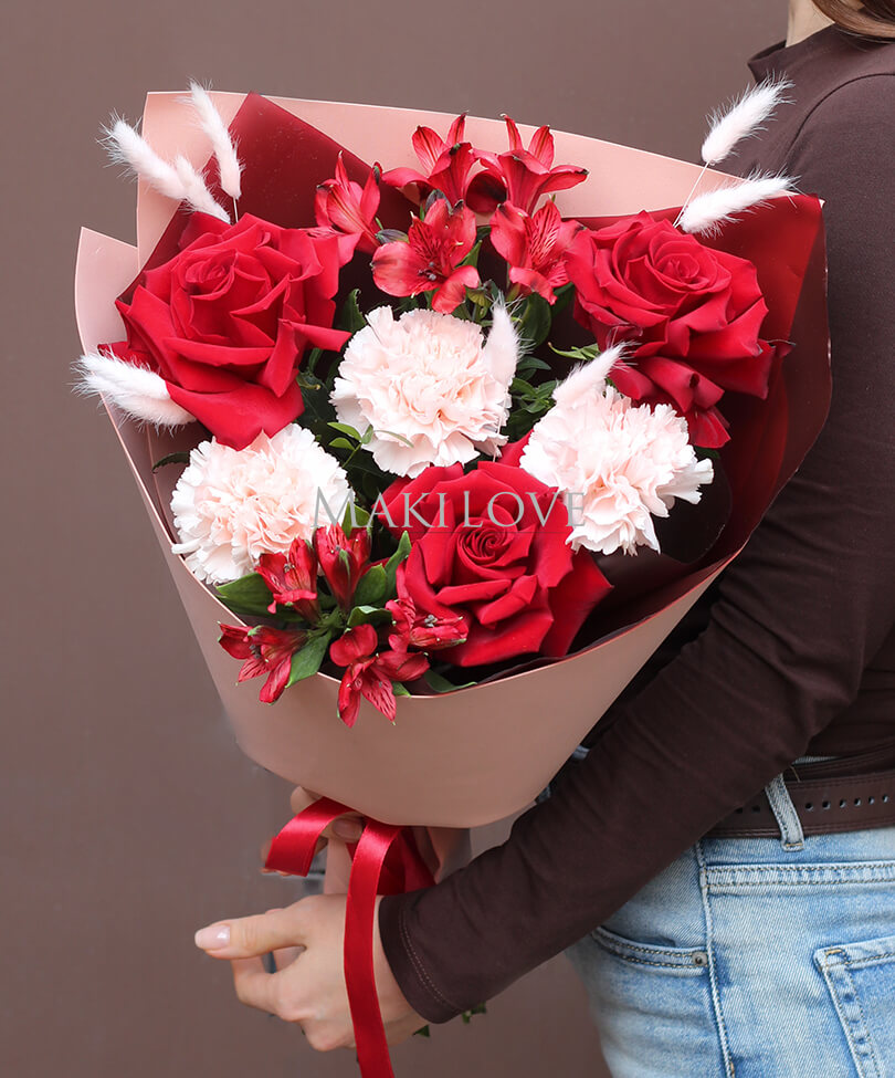 Букет с французскими розами "Секретный сад"