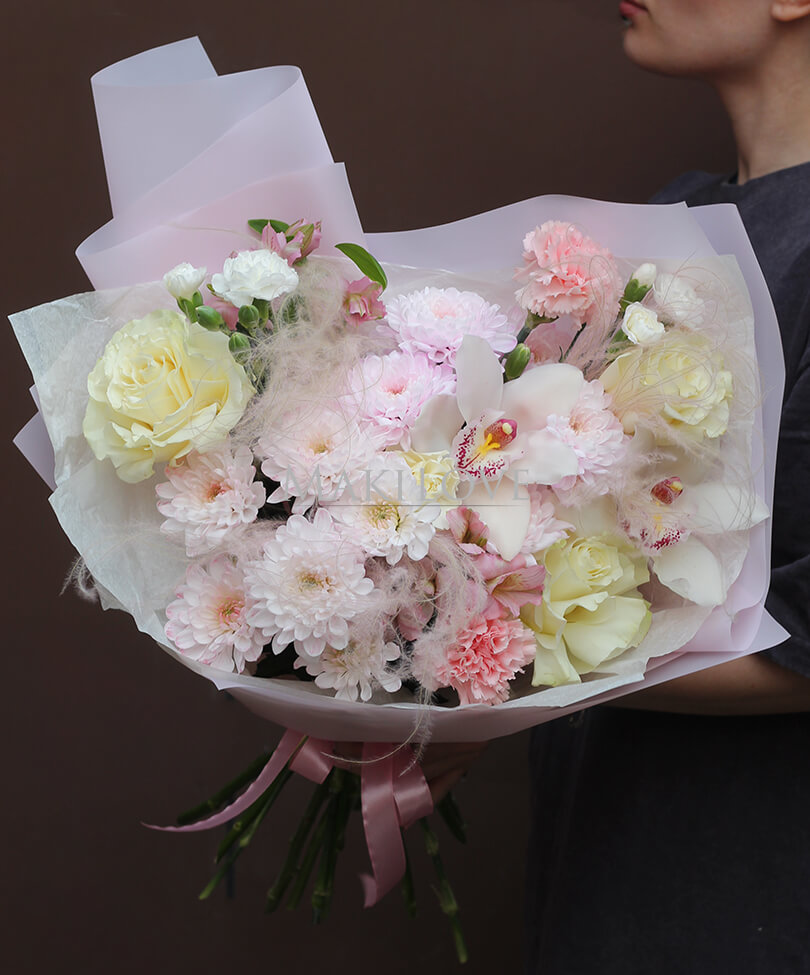 Букет с орхидеей "Ангельская нежность"