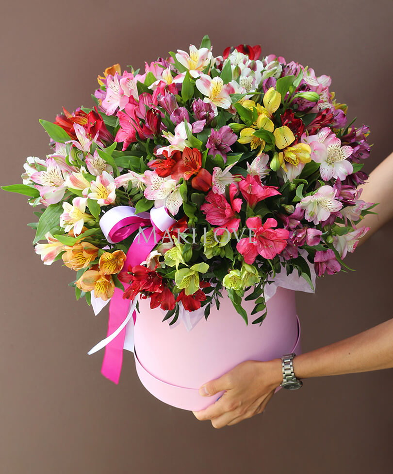 Букет «Кейптаун» в шляпной коробке