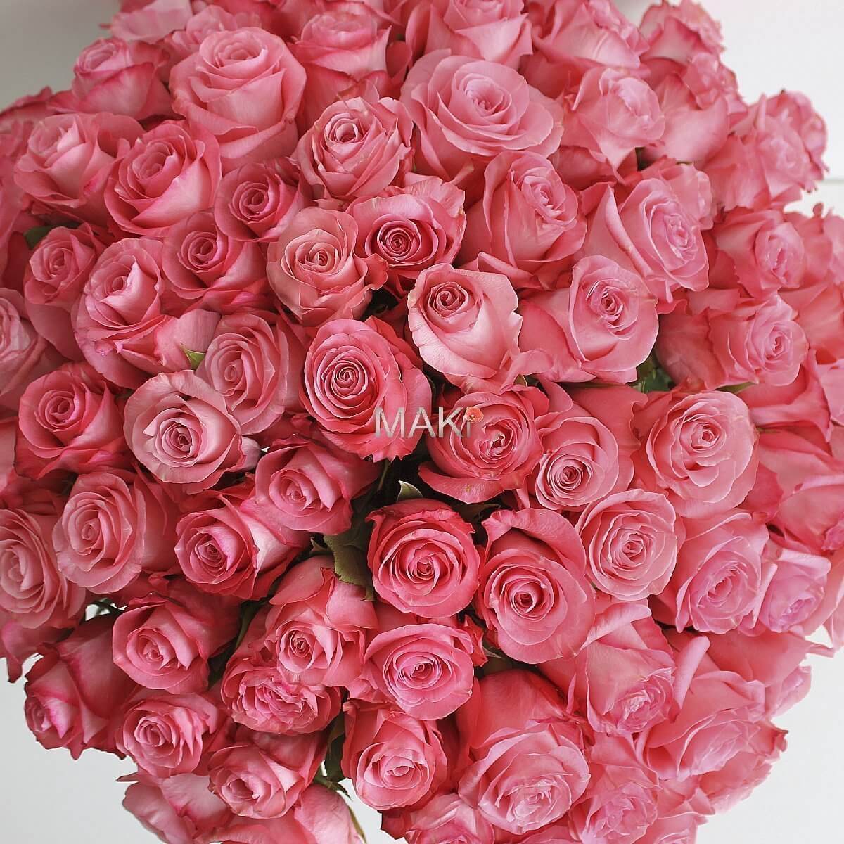 Букет 101 розовая роза