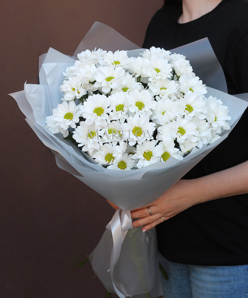 Букет из 5 хризантем