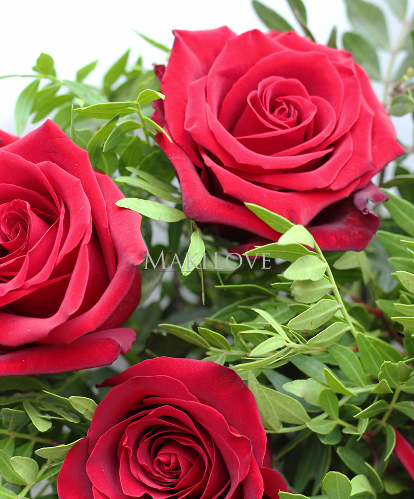 Букет роз «Клубничный пломбир»