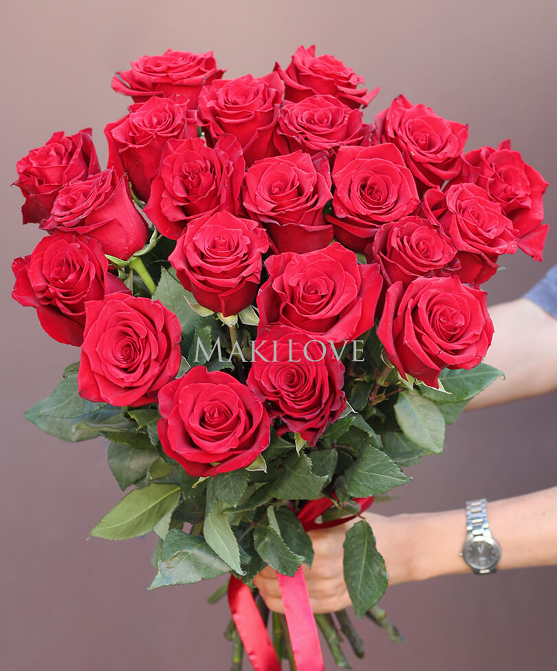 Букет 21 красная роза