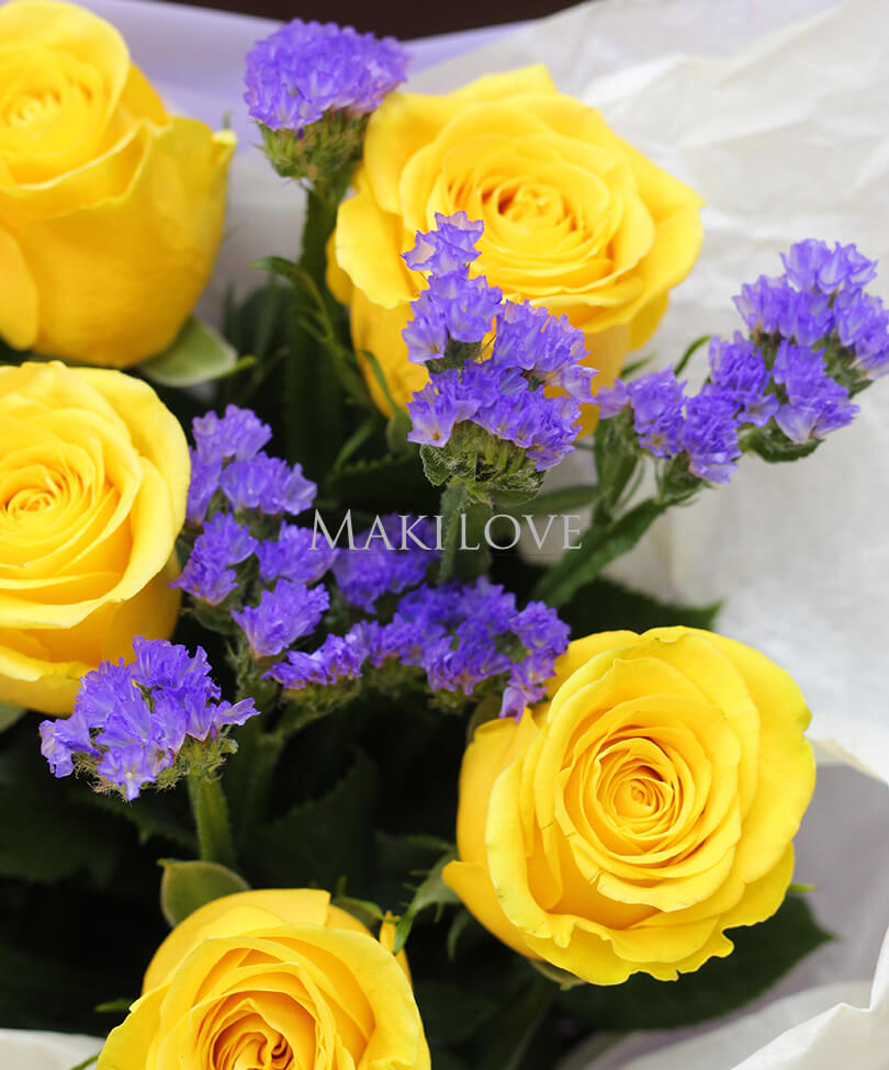 Букет 7 желтых роз «Моё солнышко»