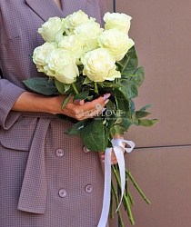 Букет 9 белых роз «Premium»