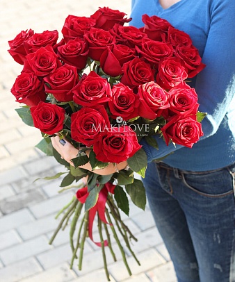 25 красных роз Premium