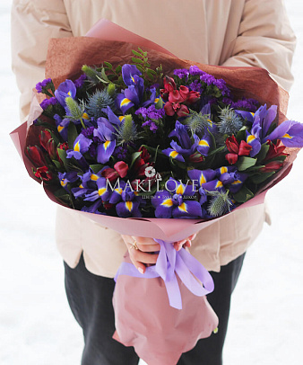 Букет ирисов «Кофейный ликер»