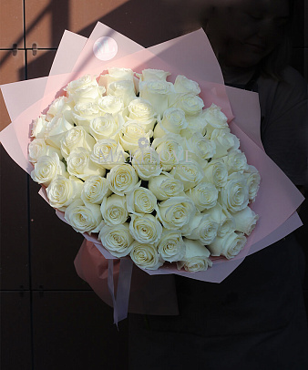 Букет 51 белая роза