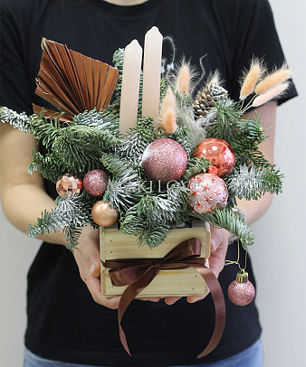 Новогодняя композиция на стол №1