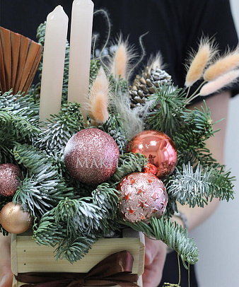 Новогодняя композиция на стол №1