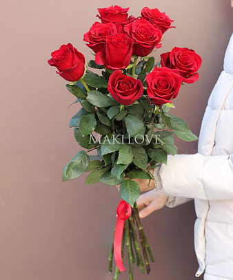 9 красных роз Premium