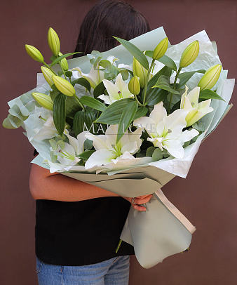 Букет с лилиями «Мохито»