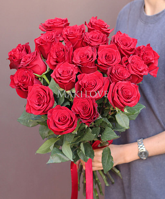 Букет 21 красная роза