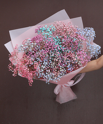 Букет радужной гипсофилы