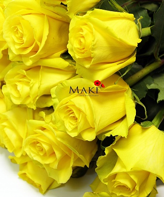 Букет из 25 желтых роз