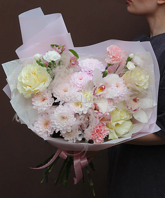 Букет с орхидеей "Ангельская нежность"