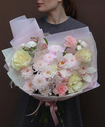 Букет с орхидеей "Ангельская нежность"