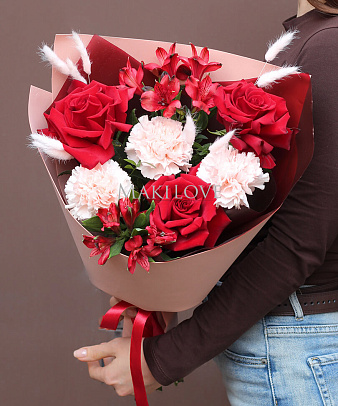 Букет с французскими розами "Секретный сад"